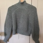 Thumbnail for Wool jumper with a high collar