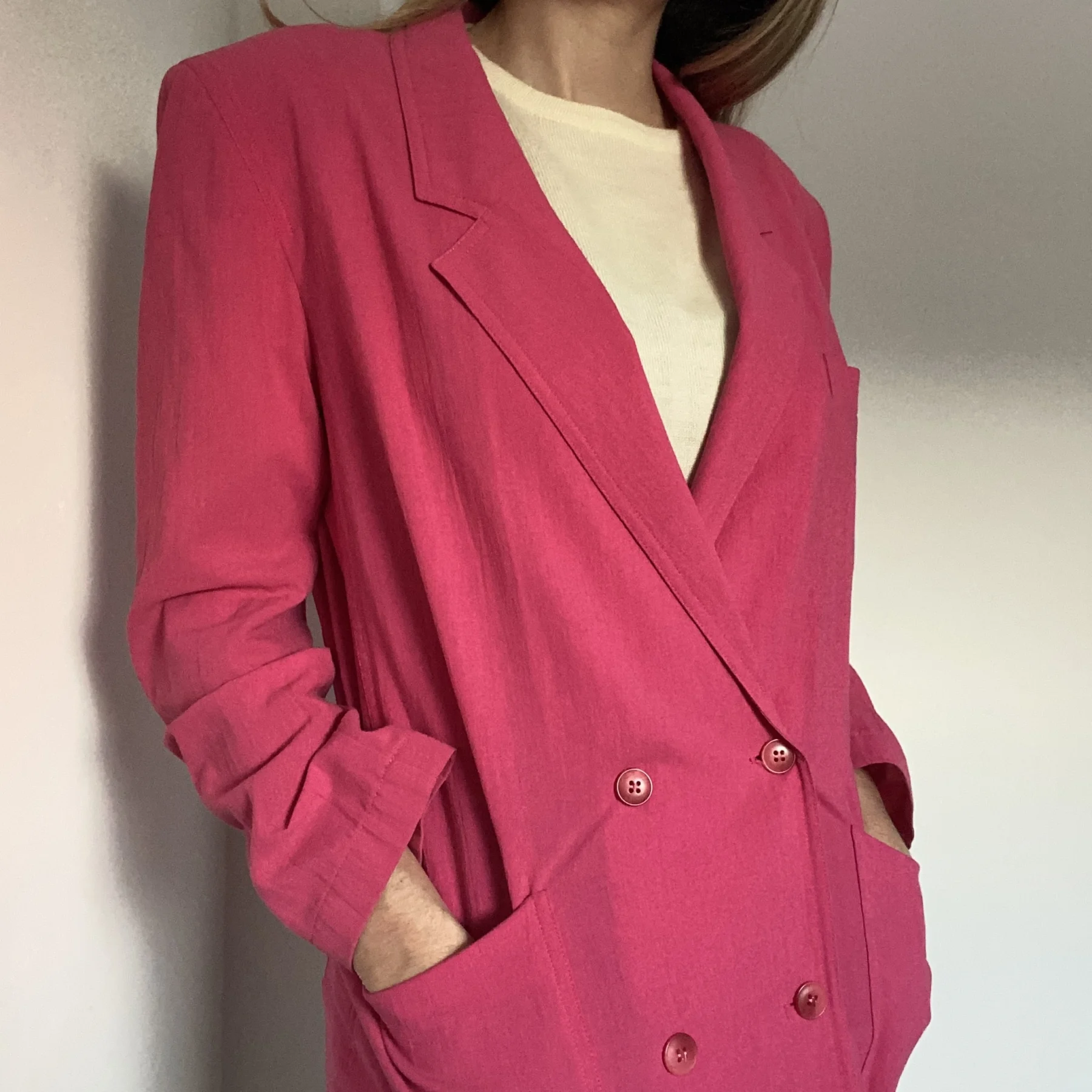 Blazer croisé Cacharel vintage rose Cacharel seconde main