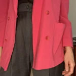 Thumbnail for Blazer croisé Cacharel vintage rose