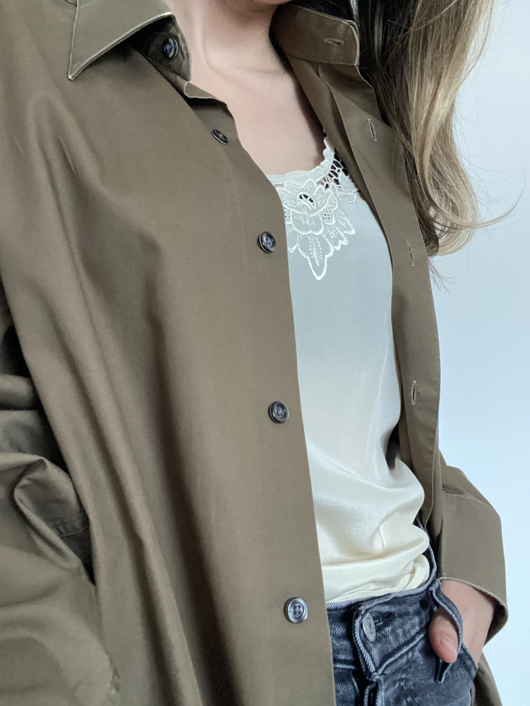 Chemise Yves Saint Laurent vintage en coton Saint Laurent (YSL) seconde main