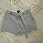 Thumbnail for Banana Republic Light Gray Striped Shorts – Size 2