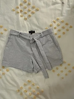Image for Banana Republic Light Gray Striped Shorts – Size 2