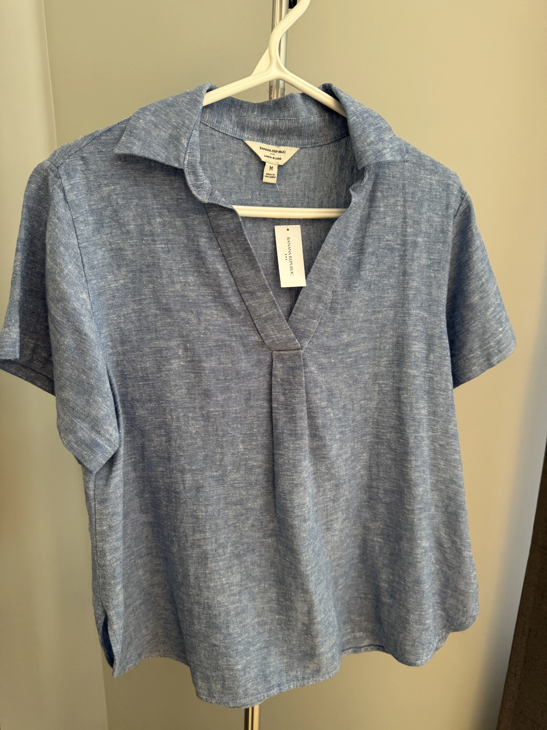 Blouse en lin manche courte Banana Republic seconde main