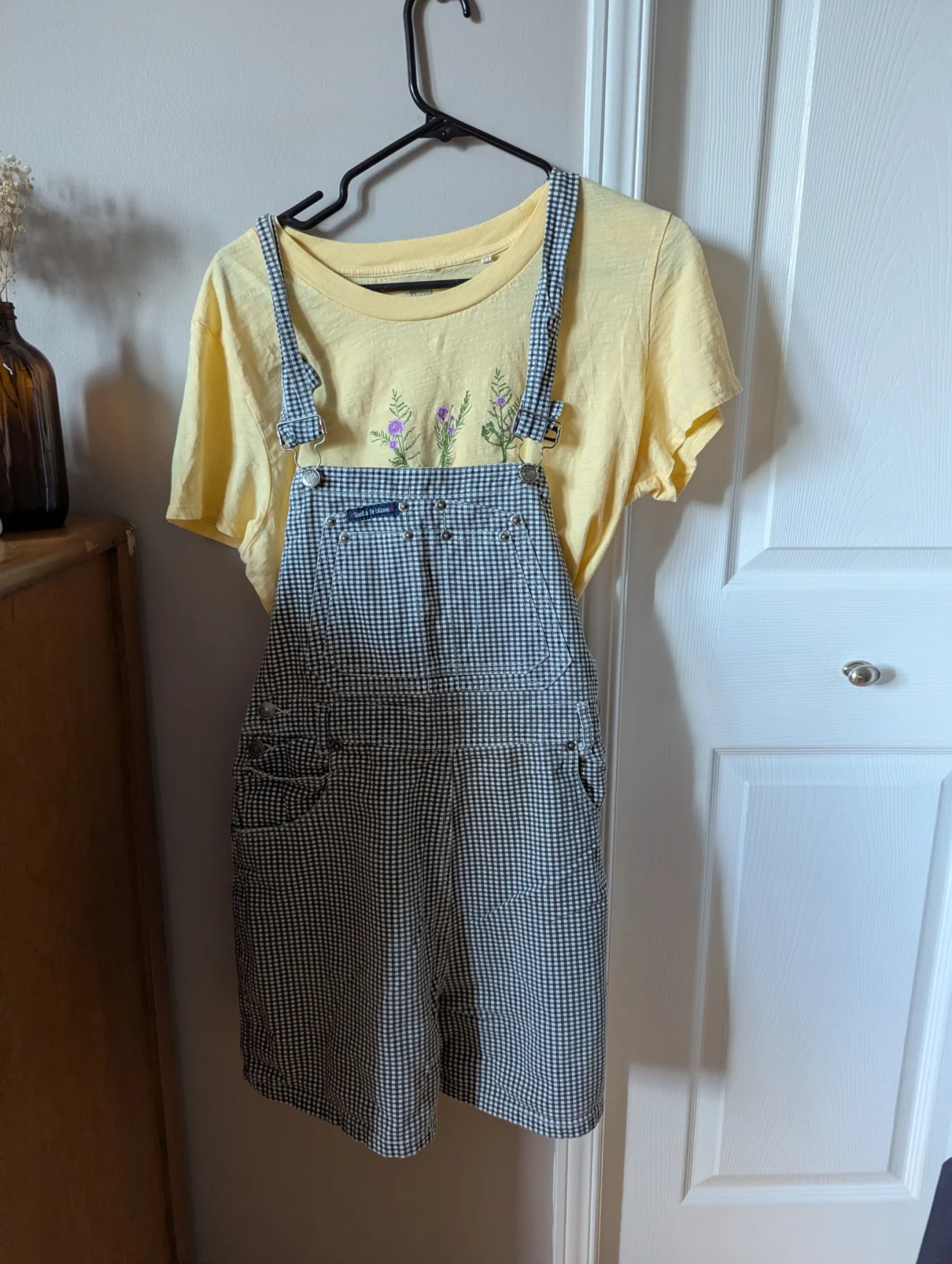 Featured image for Salopette courte gingham