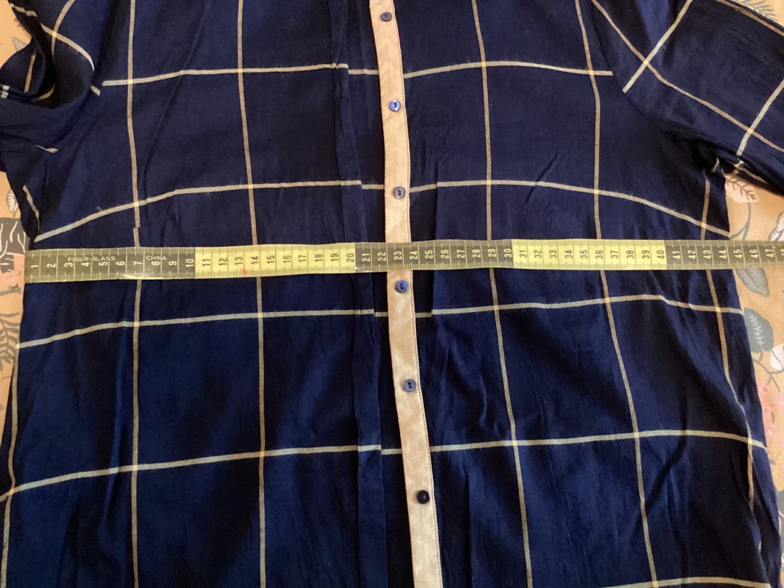 Image for Tunique bleue avec lignes jaunes/dorées