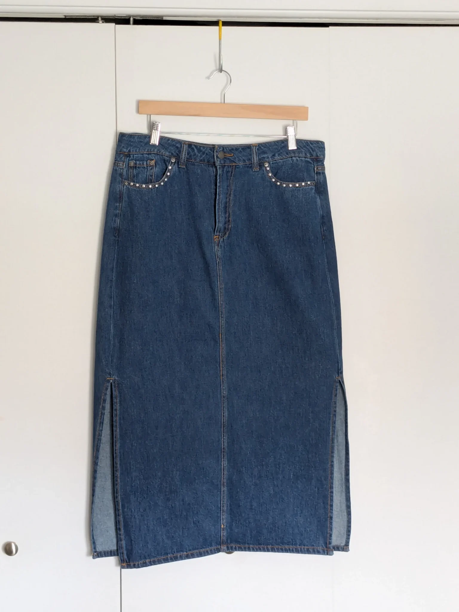 Featured image for Jupe jeans longue