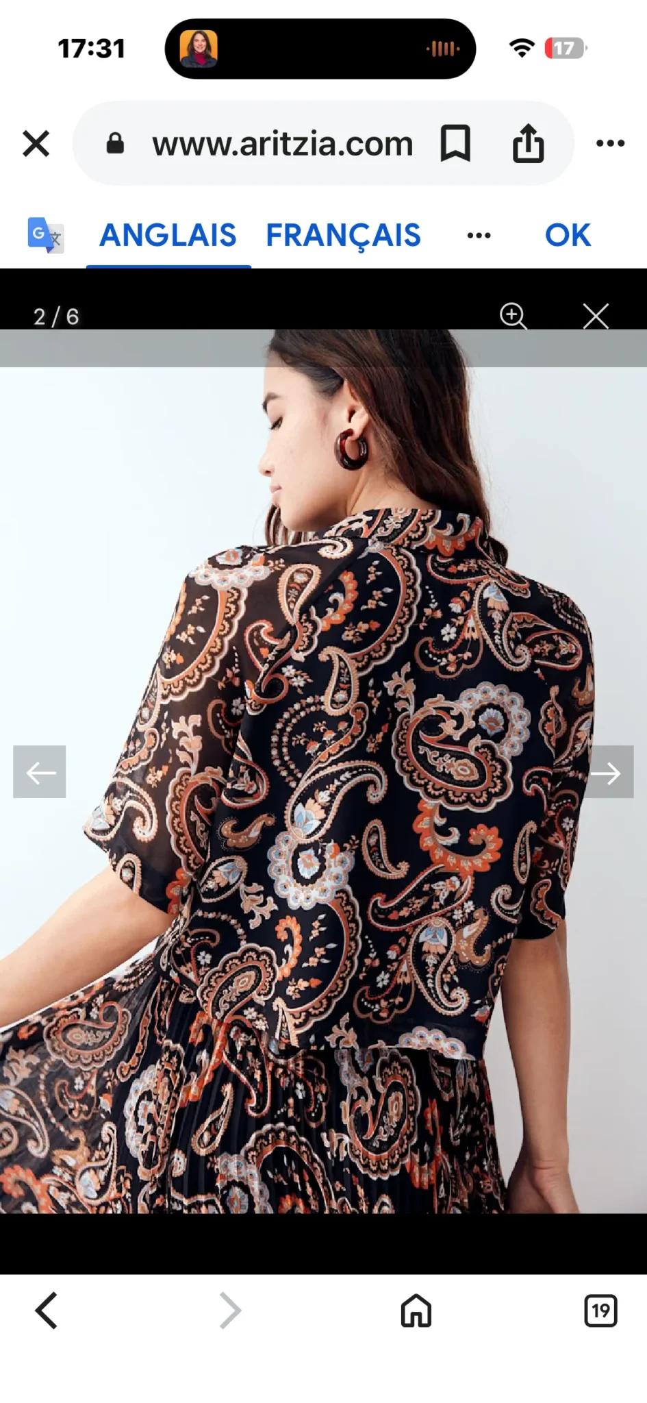 Image for ♥️Blouse cropped WILFRED