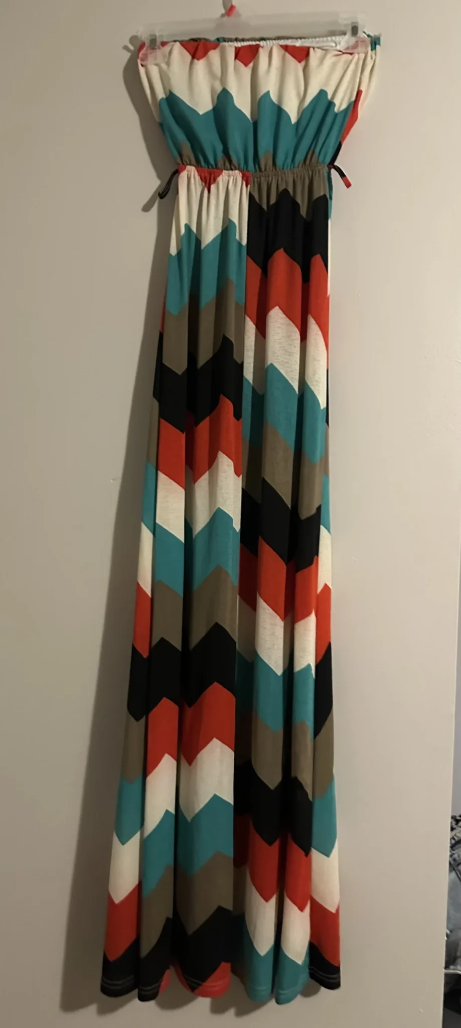 Image for Long striped skirt
