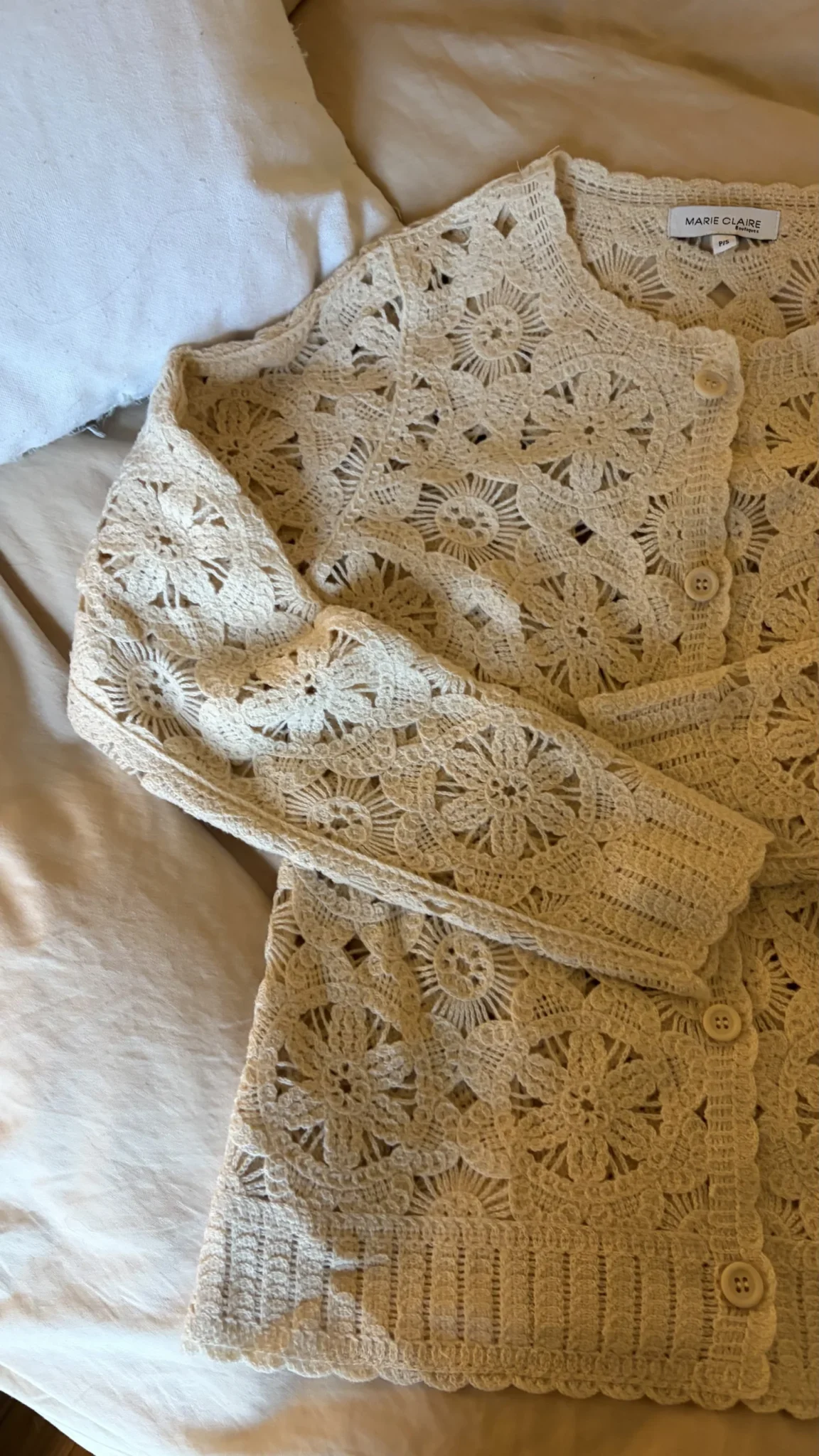 Featured image for Floral openwork cardigan
