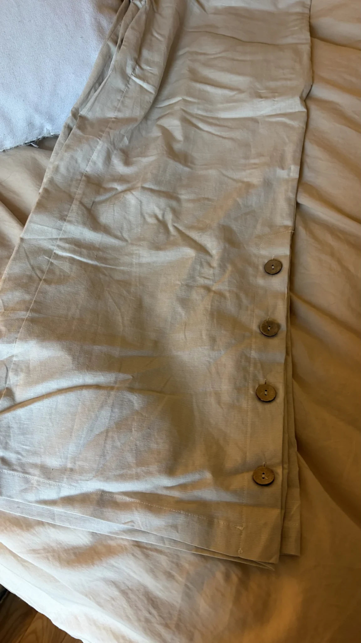 Image for Wide-leg linen trousers