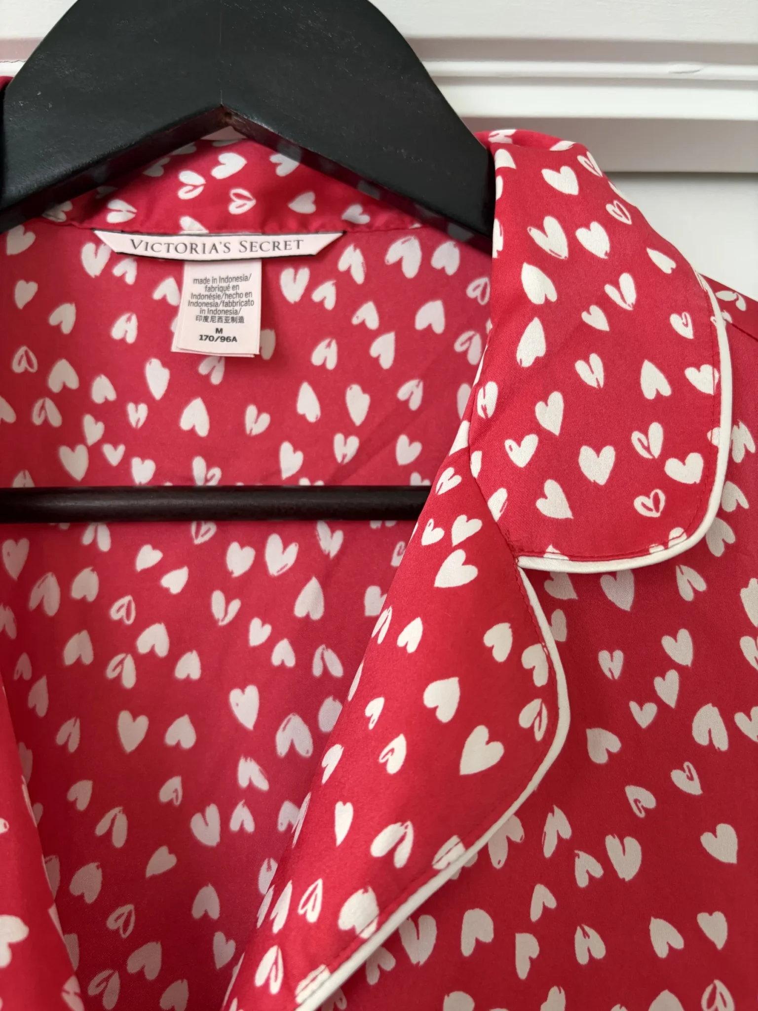 Image for Red satin pyjamas