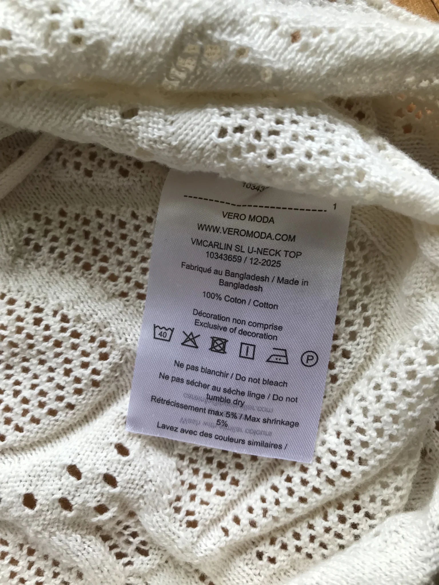 Image for Tricot 💯 coton ajouré