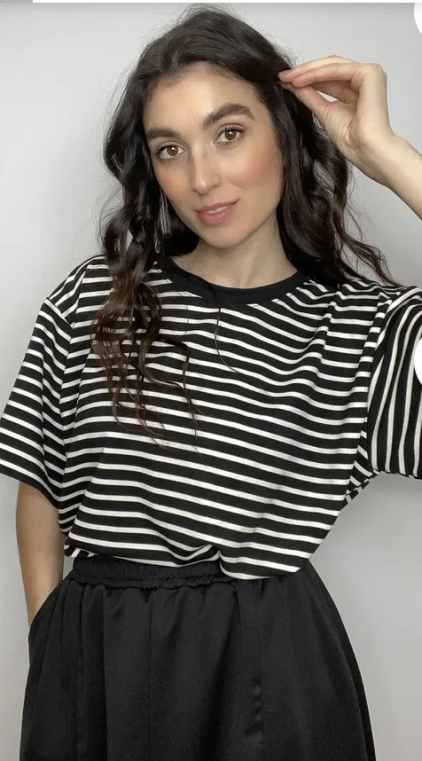 Image for T-shirt oversize à rayures