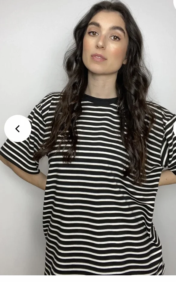 Image for T-shirt oversize à rayures