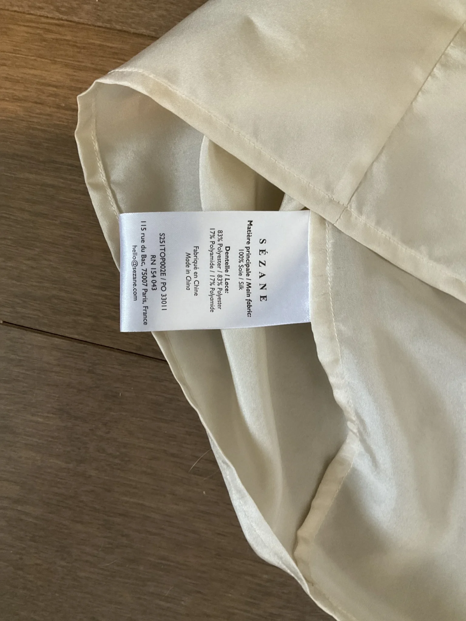 Image for Camisole Sézane en soie