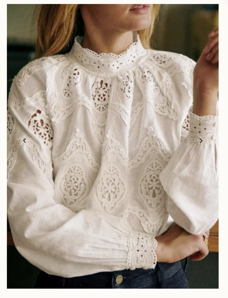 Featured image for Sézane Tizio écru avec détails crochet