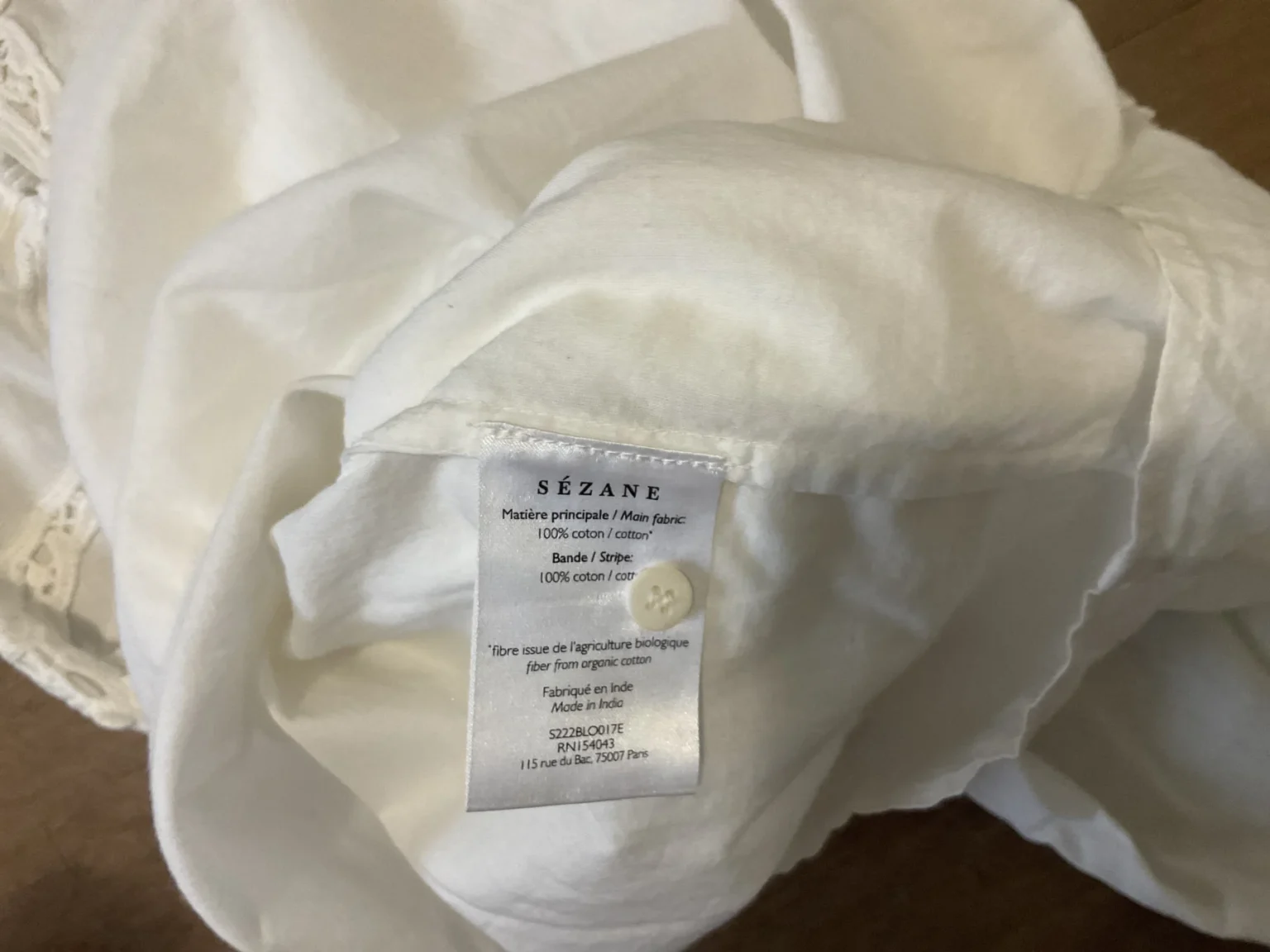 Image for Sézane Tizio écru avec détails crochet