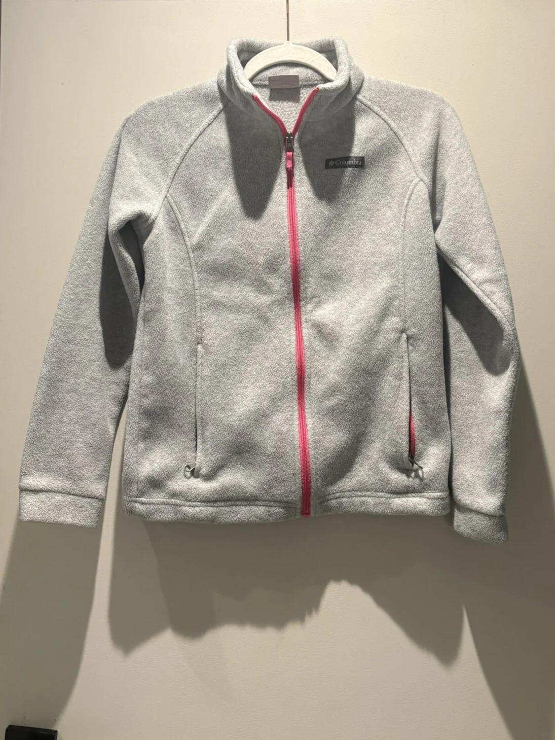 Veste polar Columbia junior grise et rose zippée, taille L Columbia seconde main