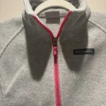 Thumbnail for Veste polar Columbia junior grise et rose zippée, taille L