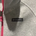 Thumbnail for Veste polar Columbia junior grise et rose zippée, taille L