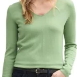 Featured thumbnail for TOM TAILOR basic knitted jumper for women – Sage green