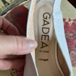 Thumbnail for Belles sandales blanches + ligne fine argent GADEA 8.5