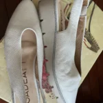 Thumbnail for Belles sandales blanches + ligne fine argent GADEA 8.5
