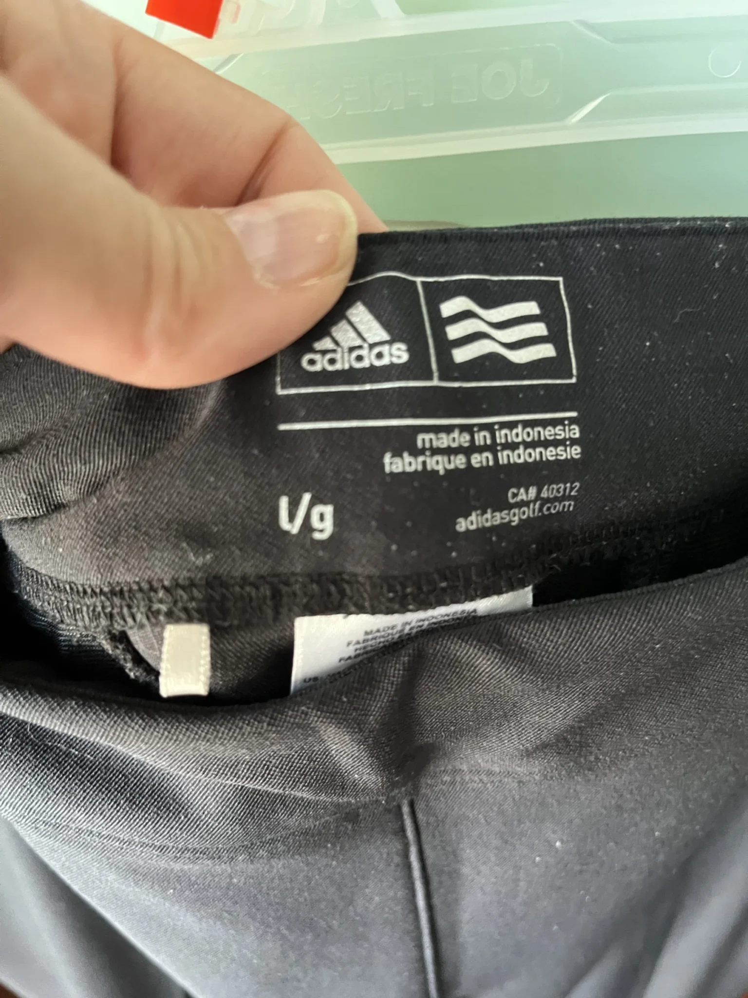 Image for Pantalon sport Adidas 3/4. Noir. Large. Golf ou marche. Confortable.