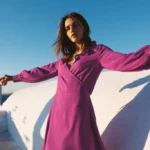 Thumbnail for Robe Balzac modèle Silence violet taille 36 FR