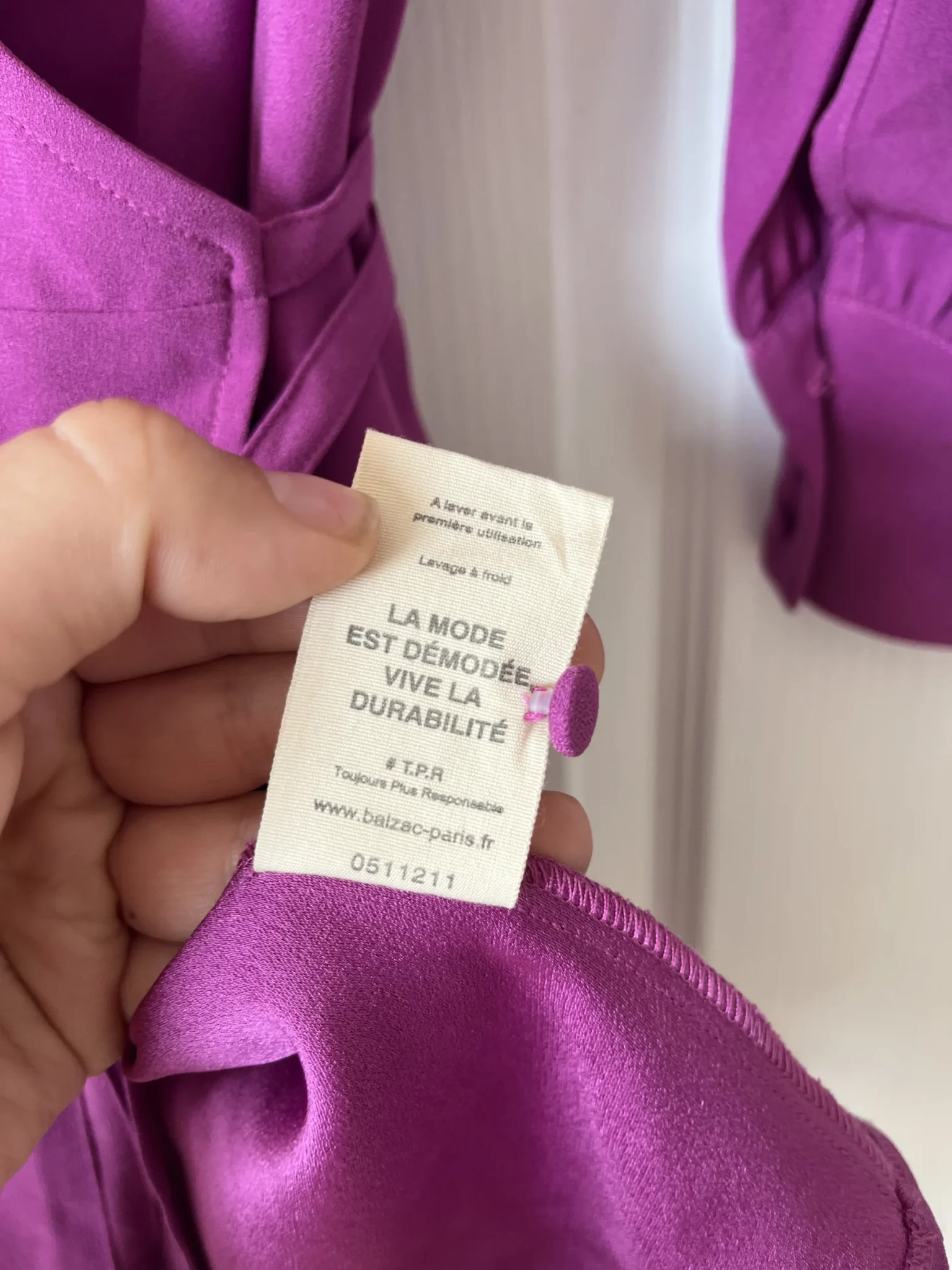 Image for Robe Balzac modèle Silence violet taille 36 FR