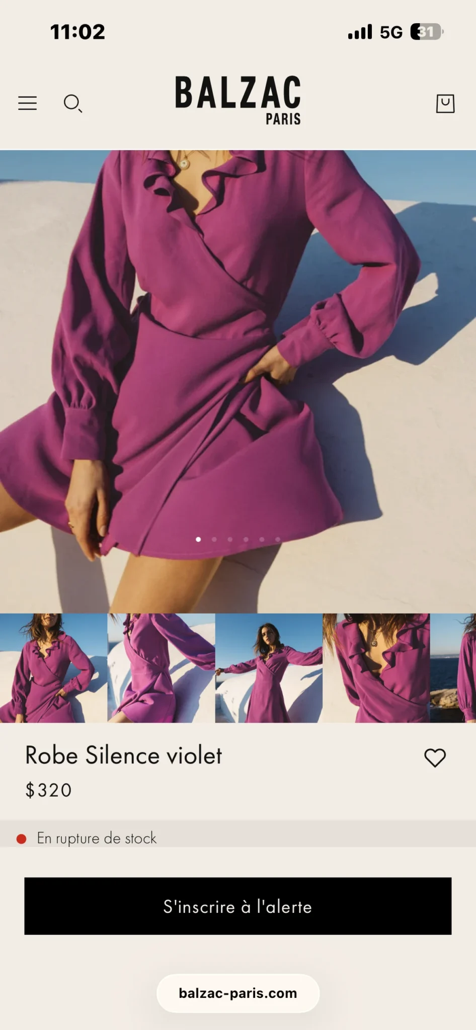 Image for Robe Balzac modèle Silence violet taille 36 FR