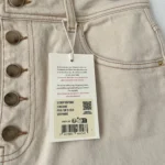 Thumbnail for Jean Sézane Le Crop taille 40 beige à boutons marrons