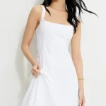 Featured thumbnail for Robe Dynamite Capri Poplin Maxi Dress taille M blanc