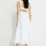 Thumbnail for Robe Dynamite Capri Poplin Maxi Dress taille M blanc