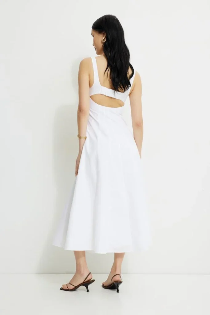 Image for Robe Dynamite Capri Poplin Maxi Dress taille M blanc