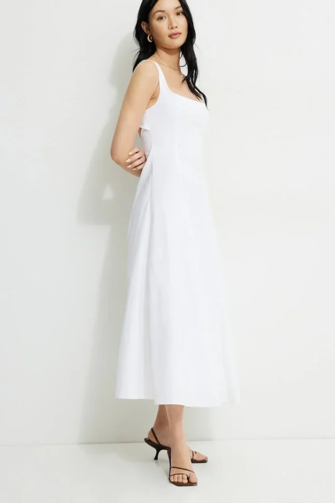Image for Robe Dynamite Capri Poplin Maxi Dress taille M blanc