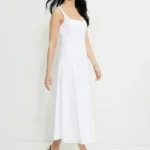 Thumbnail for Robe Dynamite Capri Poplin Maxi Dress taille M blanc