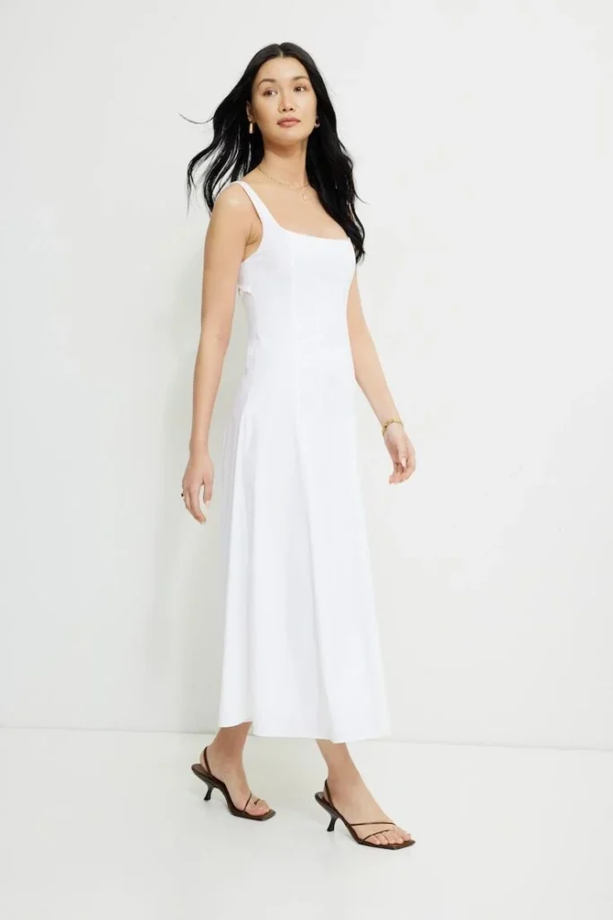 Image for Robe Dynamite Capri Poplin Maxi Dress taille M blanc