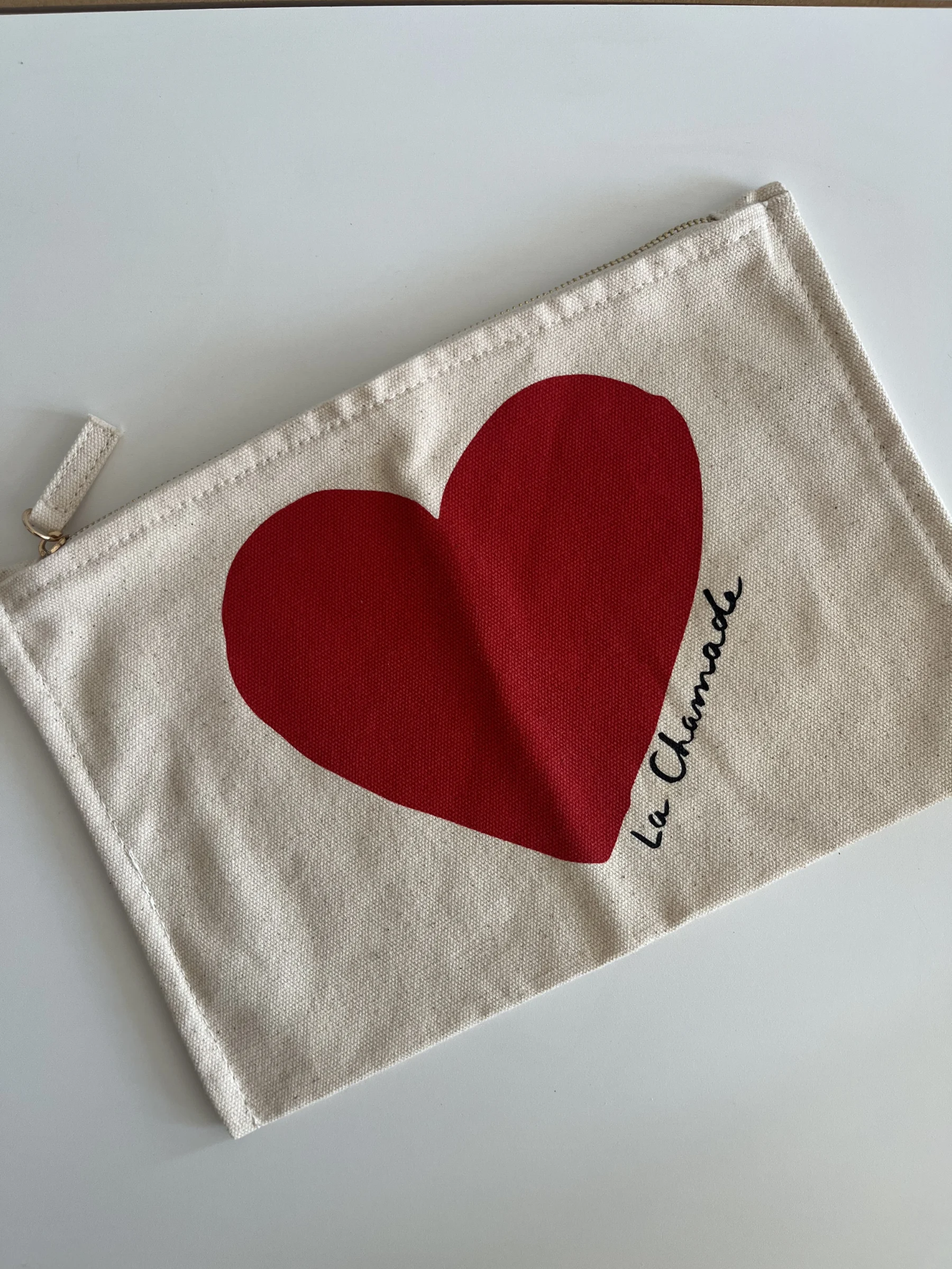 Pochette Sézane La chamade beige et rouge Sézane seconde main