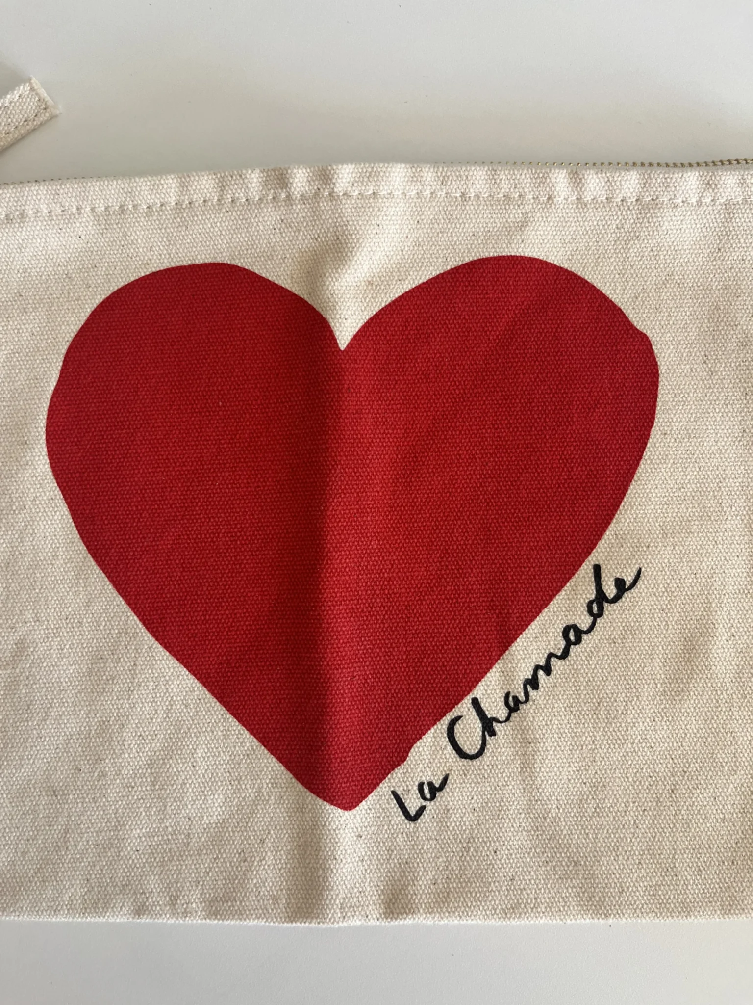 Image for Pochette Sézane La chamade beige et rouge