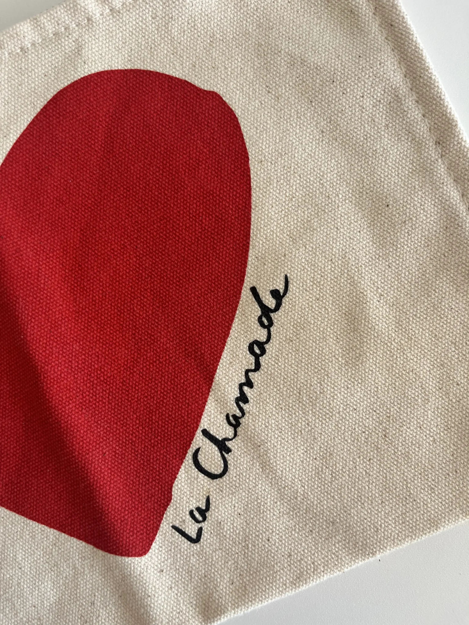 Image for Pochette Sézane La chamade beige et rouge