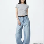 Featured thumbnail for Jeans ballon bleu délavé