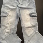 Thumbnail for Pantalon cargo taille haute jambe étroite
