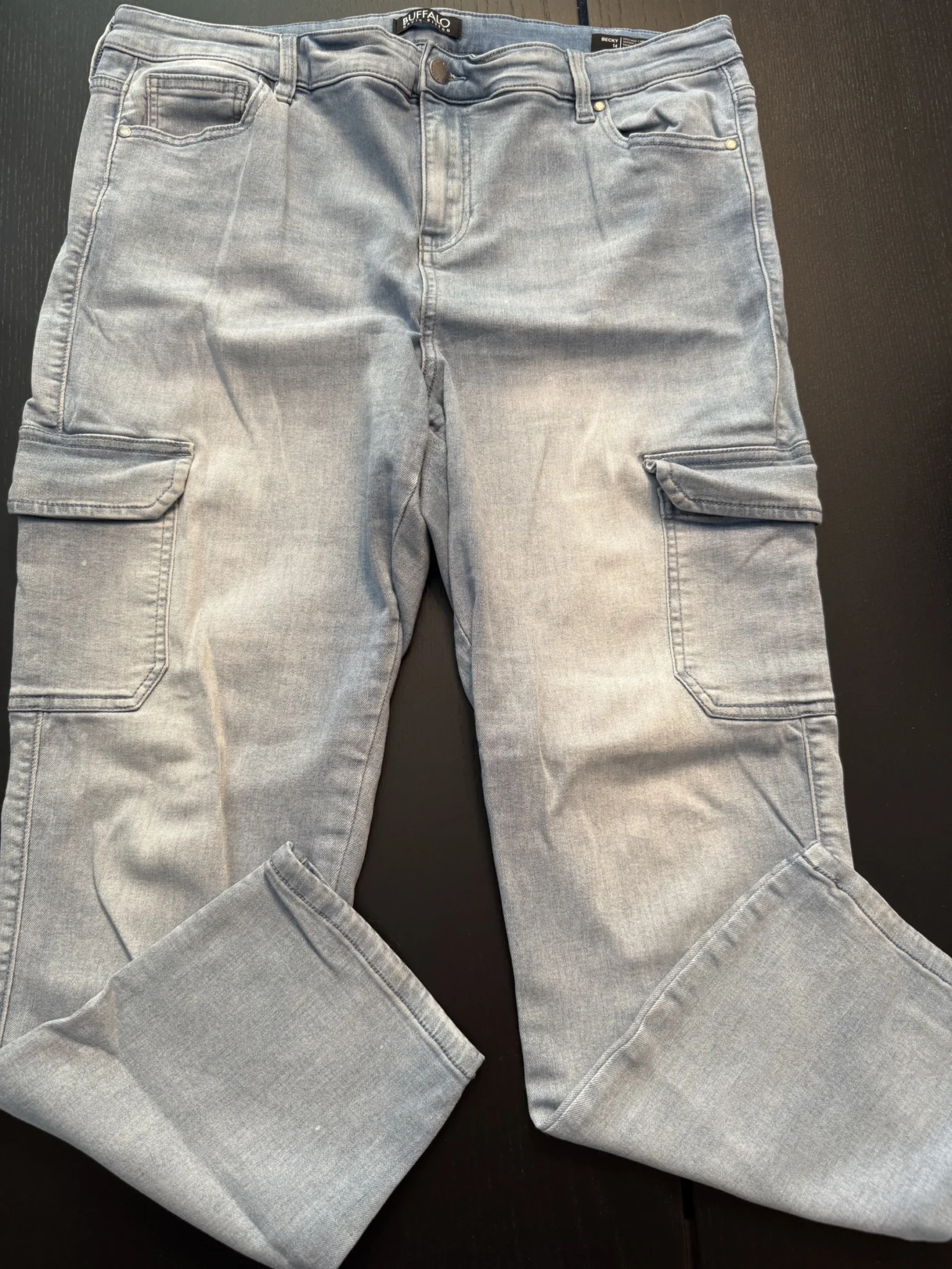 Image for Pantalon cargo taille haute jambe étroite