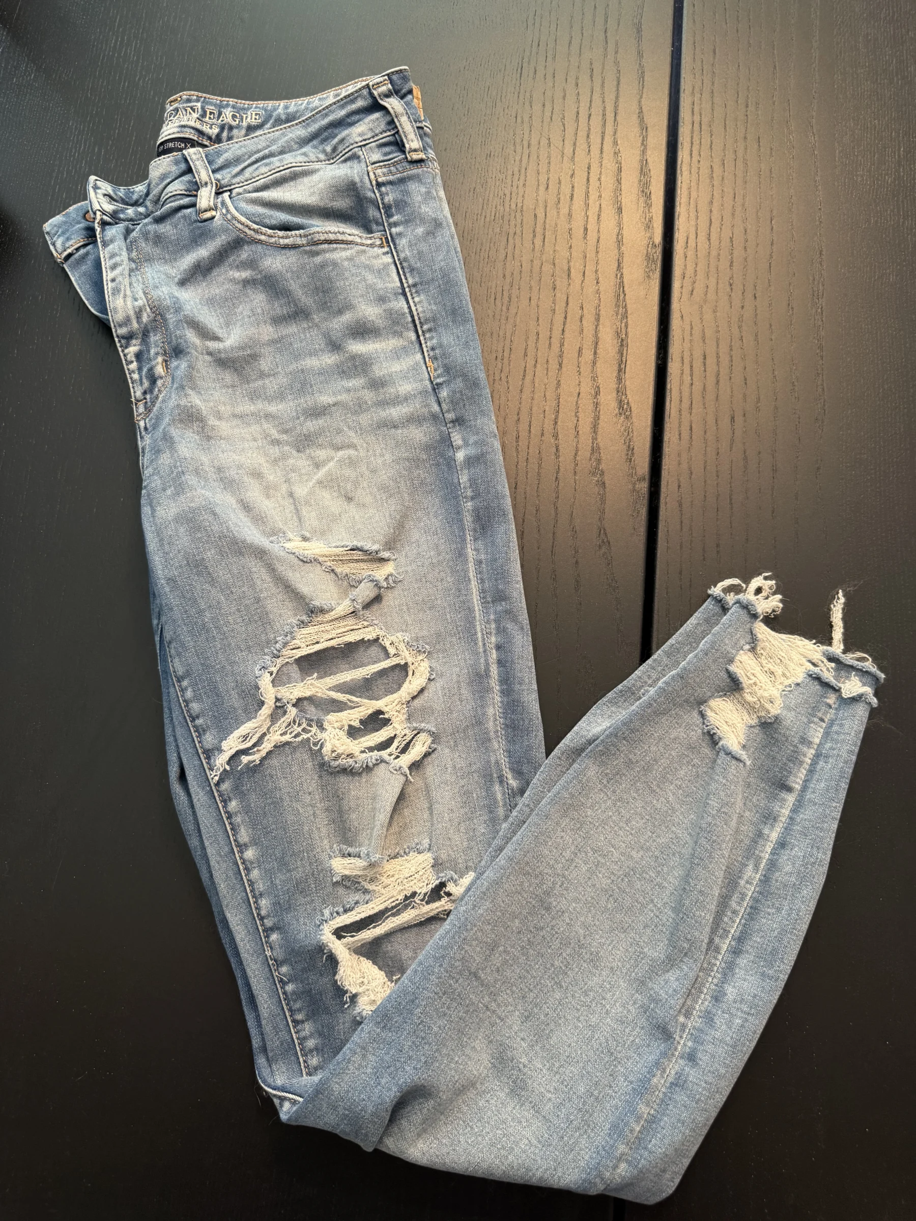 Jeans stretch distress 14 long American Eagle Outfitters seconde main