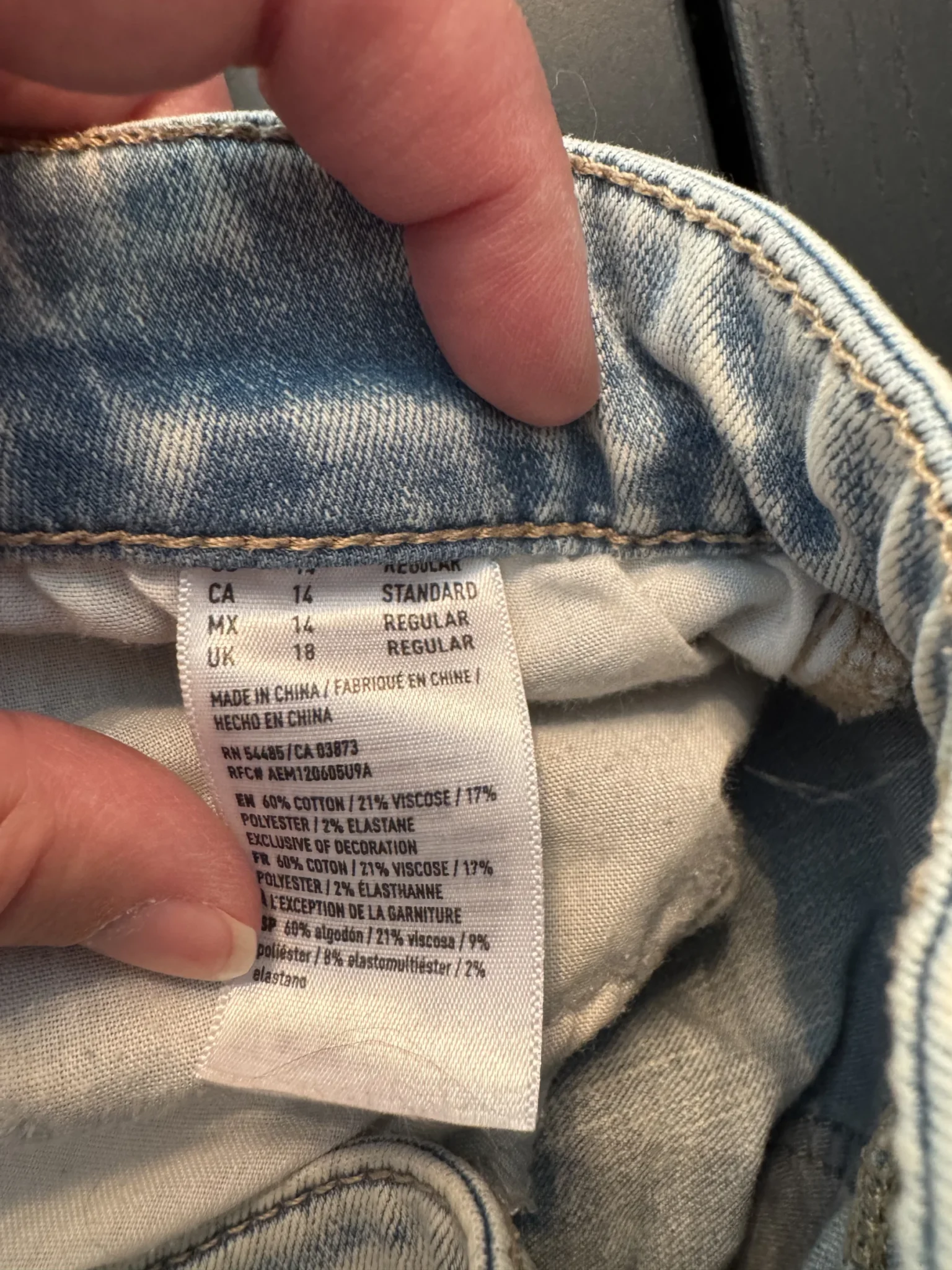 Image for Jeans effet distress 14 régulier