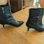 Thumbnail for Closed-toe leather high heels