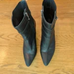 Thumbnail for Closed-toe leather high heels
