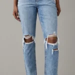 Thumbnail for Curvy mom jeans troués American eagle