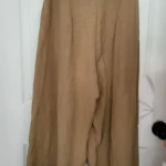 Thumbnail for Pantalon court large en mélange de lin